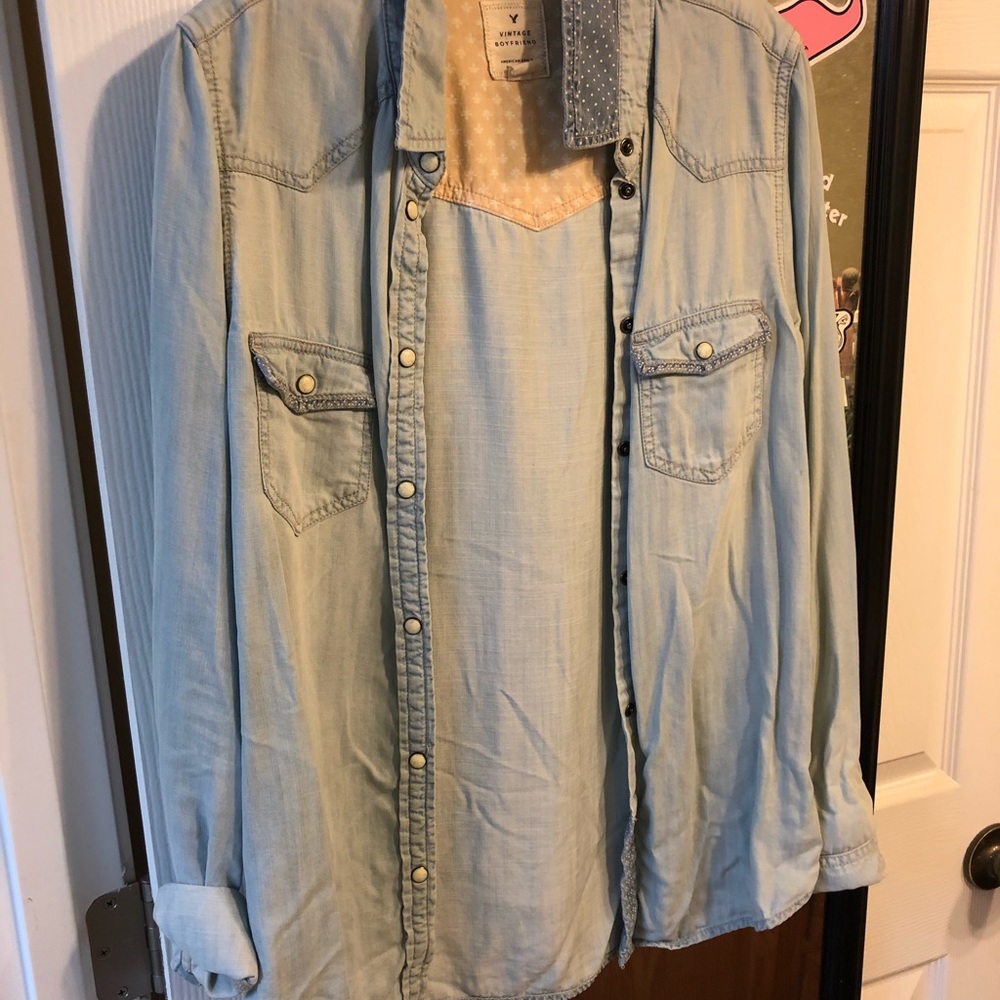 Denim button up shirt